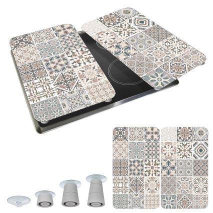 WENKO 53904100 - Κάλυμμα εστίας 30x52 cm πολύχρωμο/γκρι/διάφανο