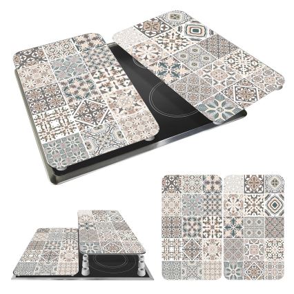 WENKO 53904100 - Κάλυμμα εστίας 30x52 cm πολύχρωμο/γκρι/διάφανο