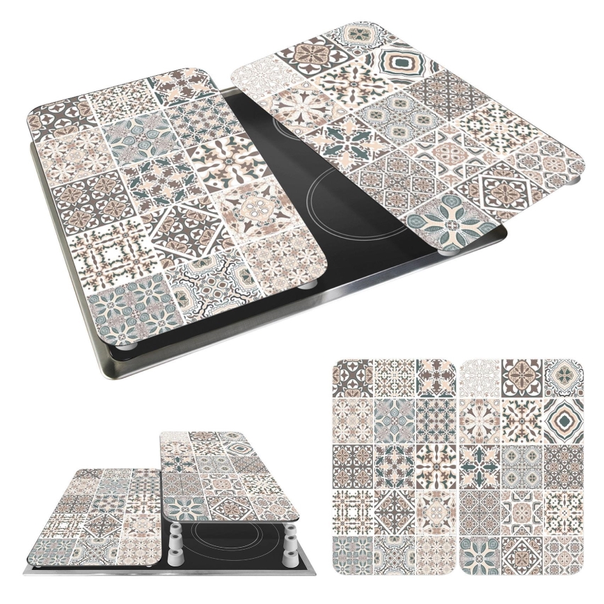 WENKO 53904100 - Κάλυμμα εστίας 30x52 cm πολύχρωμο/γκρι/διάφανο