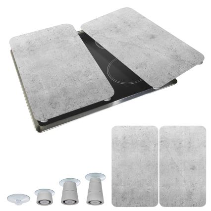 WENKO 53906100 - Κάλυμμα εστίας 30x52 εκ. γκρι/διάφανο