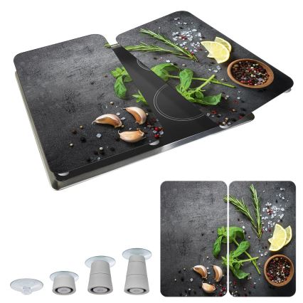 WENKO 53907100 - Κάλυμμα εστίας 30x52 cm πολύχρωμο/γκρι/διάφανο