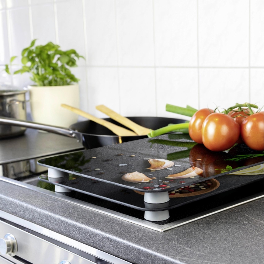 WENKO 53907100 - Κάλυμμα εστίας 30x52 cm πολύχρωμο/γκρι/διάφανο