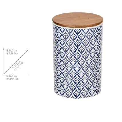 WENKO 54096100 - Κουτί LORCA 12,5x18,5 cm πολύχρωμο/καφέ/γκρι