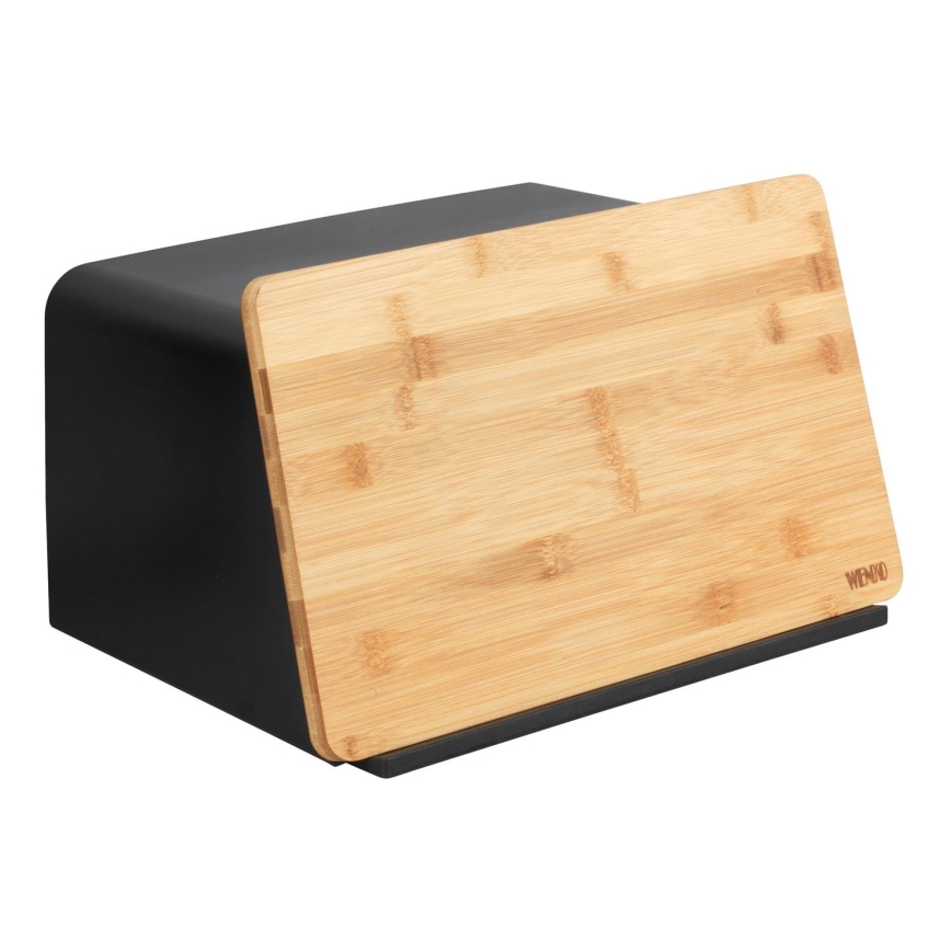 WENKO 54098100 - Ψωμιέρα KUBO 35x26,5 cm μαύρη/καφέ