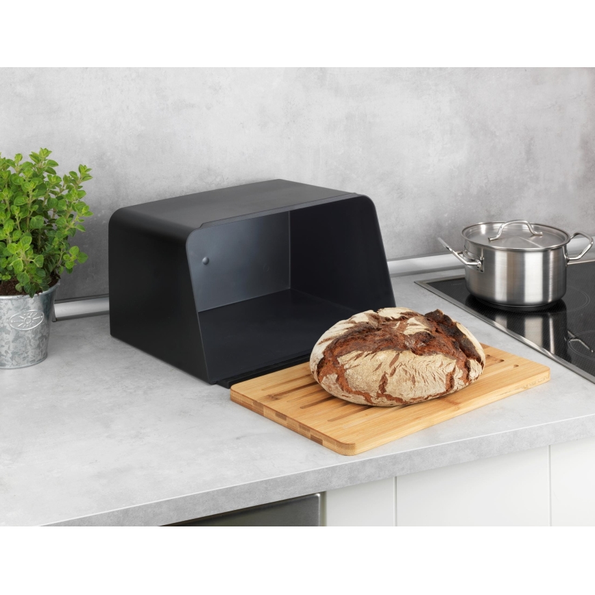 WENKO 54098100 - Ψωμιέρα KUBO 35x26,5 cm μαύρη/καφέ