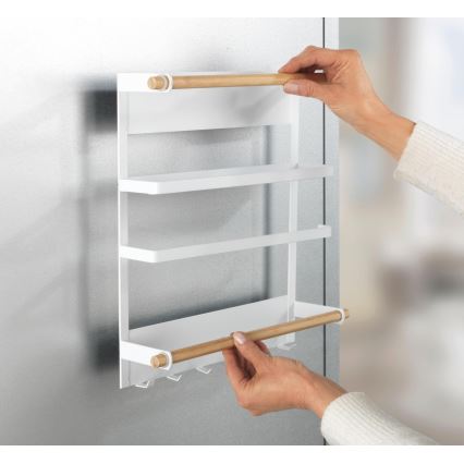 WENKO 54113100 - Οργανωτής MAGNA 33x34 cm λευκό/καφέ/μαύρο