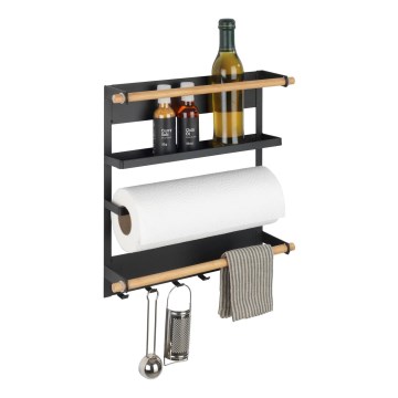 WENKO 54114100 - Οργανωτής MAGNA 33x34 cm μαύρο/καφέ