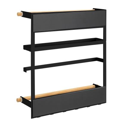 WENKO 54114100 - Οργανωτής MAGNA 33x34 cm μαύρο/καφέ