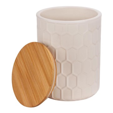 WENKO 54222100 - Κουτί MAYA 13x17 cm λευκό/καφέ