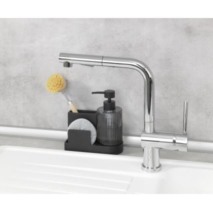 WENKO 54654100 - Οργανωτής PINA 16x17 cm μαύρος