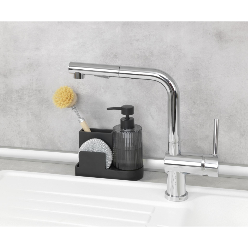 WENKO 54654100 - Οργανωτής PINA 16x17 cm μαύρος