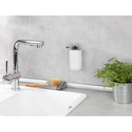WENKO 54655100 - Δοσομετρητής σαπουνιού WOYA 250 ml λευκό/γυαλιστερό χρώμιο