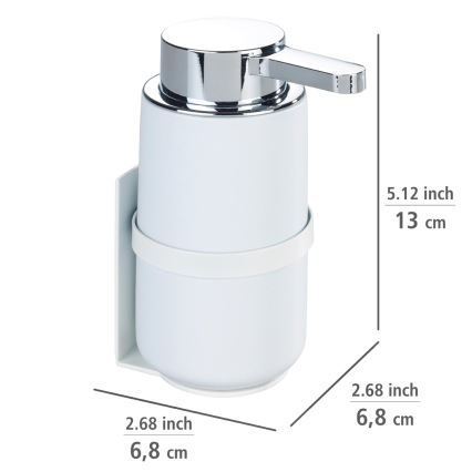 WENKO 54655100 - Δοσομετρητής σαπουνιού WOYA 250 ml λευκό/γυαλιστερό χρώμιο