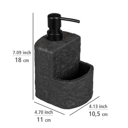 WENKO 54667100 - Δοσομετρητής υγρού σαπουνιού FESTIVAL 10,5x18 cm μαύρος