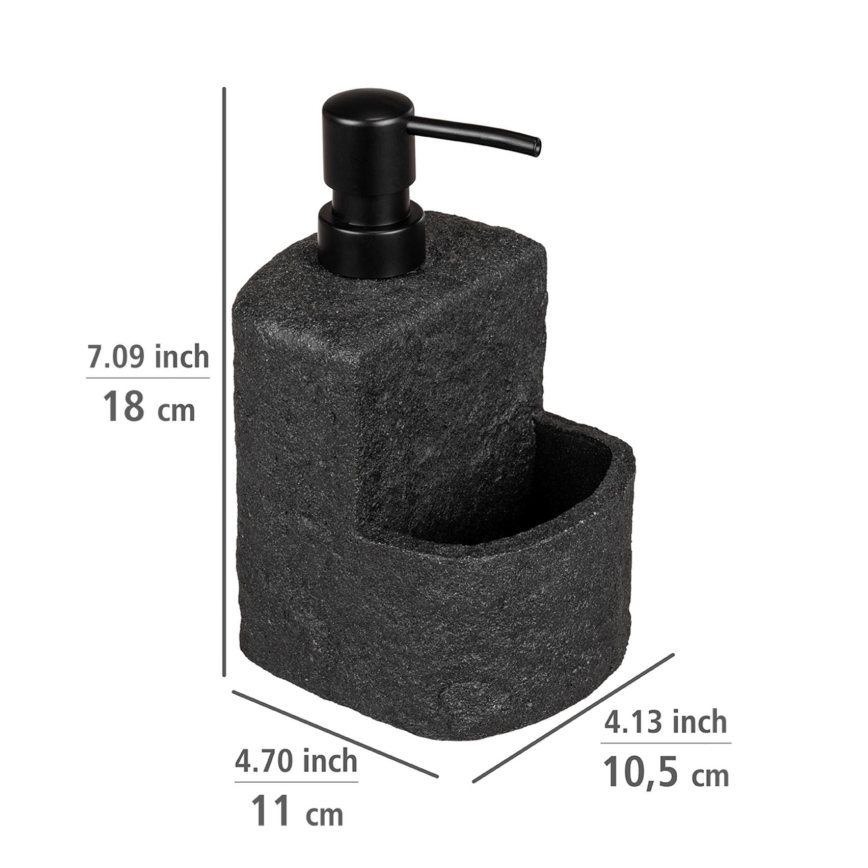 WENKO 54667100 - Δοσομετρητής υγρού σαπουνιού FESTIVAL 10,5x18 cm μαύρος