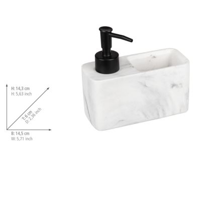 WENKO 54668100 - Δοσομετρητής σαπουνιού RESA 14,5x14,3 cm λευκό/μαύρο