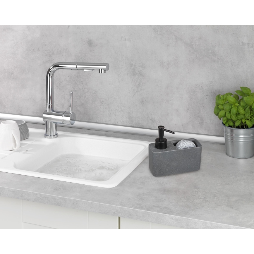 WENKO 54669100 - Δοσομετρητής σαπουνιού RESA 14,5x14,3 cm γκρι/μαύρο