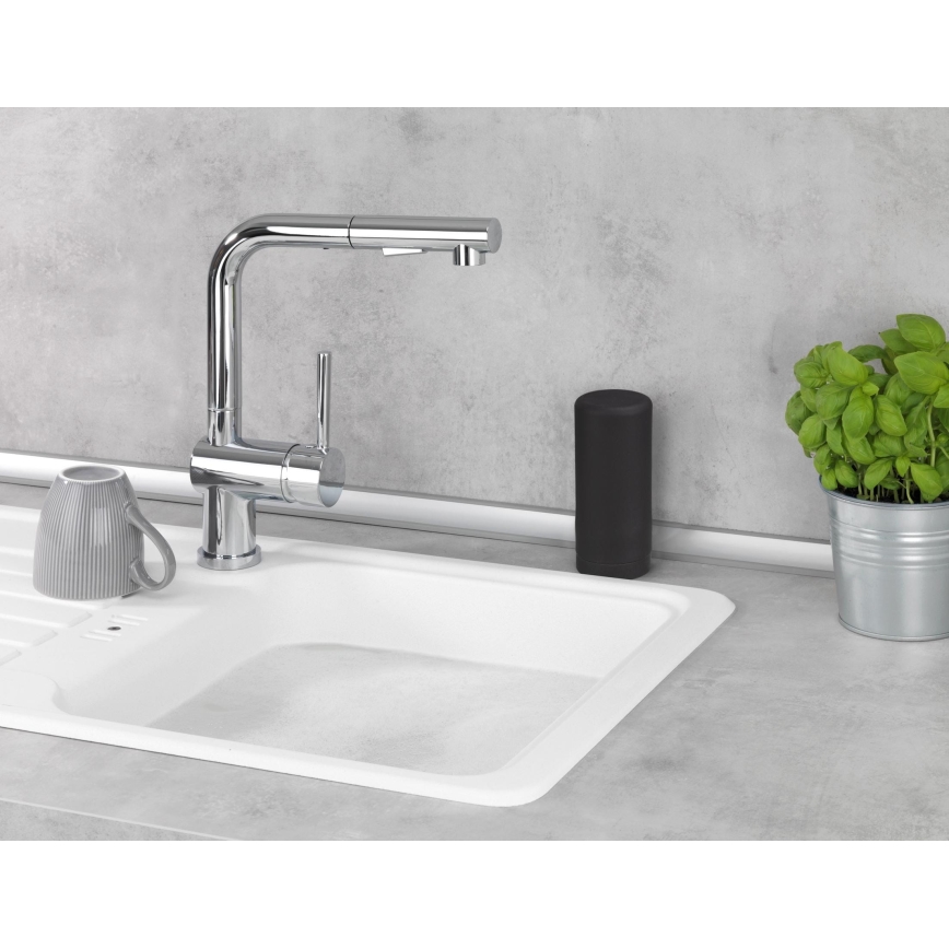 WENKO 54675100 - Δοσομετρητής για υγρό σαπούνι EASY SQUEEZ-E 6x14 cm μαύρο