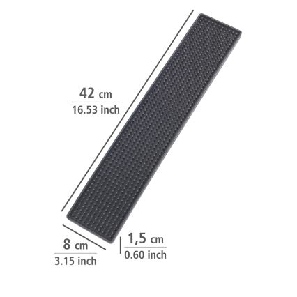 WENKO 54700100 - Πατάκι αποστράγγισης 42x8 cm μαύρο