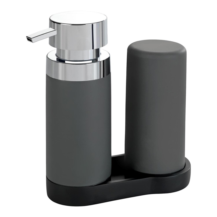 WENKO 54735100 - Σταθμός καθαρισμού EASY SQUEEZ-E 15x18 cm γκρι/γκρι