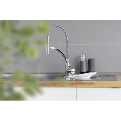 WENKO 54735100 - Σταθμός καθαρισμού EASY SQUEEZ-E 15x18 cm γκρι/γκρι