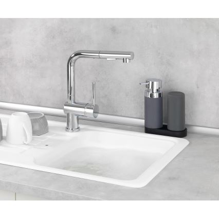 WENKO 54735100 - Σταθμός καθαρισμού EASY SQUEEZ-E 15x18 cm γκρι/γκρι