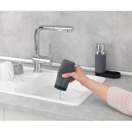WENKO 54735100 - Σταθμός καθαρισμού EASY SQUEEZ-E 15x18 cm γκρι/γκρι