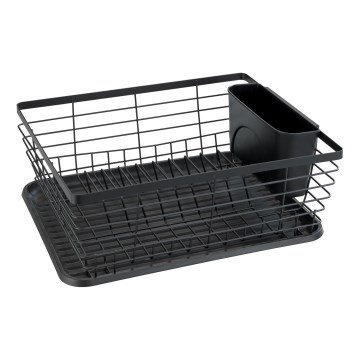 WENKO 54766100 - Στεγνωτήρας πιάτων BLACK OUTDOOR KITCHEN 36x30 cm μαύρο/μαύρο