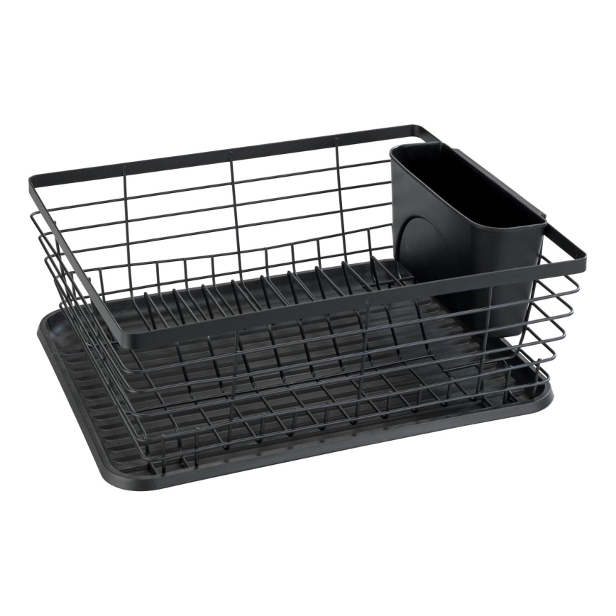 WENKO 54766100 - Στεγνωτήρας πιάτων BLACK OUTDOOR KITCHEN 36x30 cm μαύρο/μαύρο