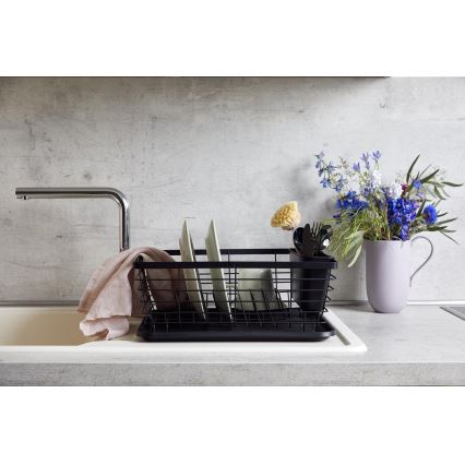 WENKO 54766100 - Στεγνωτήρας πιάτων BLACK OUTDOOR KITCHEN 36x30 cm μαύρο/μαύρο