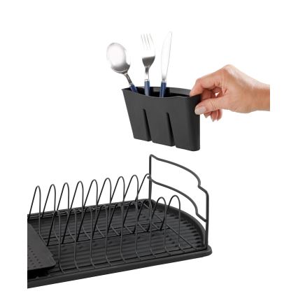 WENKO 54767100 - Στεγνωτήρας πιάτων BASIC 47,5x26,5 cm μαύρος