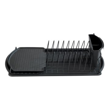 WENKO 54767100 - Στεγνωτήρας πιάτων BASIC 47,5x26,5 cm μαύρος