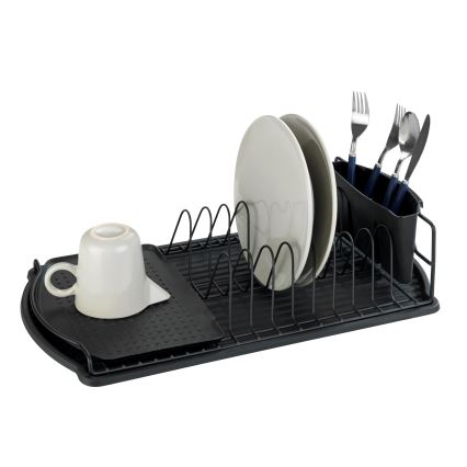 WENKO 54767100 - Στεγνωτήρας πιάτων BASIC 47,5x26,5 cm μαύρος