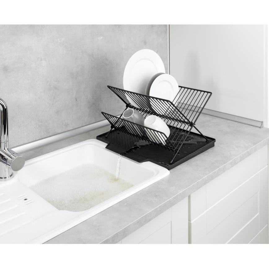 WENKO 54771100 - Δίσκος αποστράγγισης NELIA 34x40 cm μαύρος