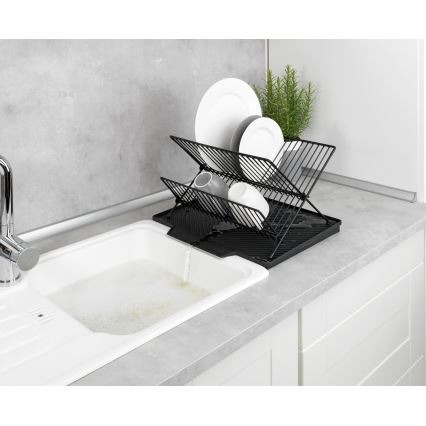 WENKO 54771100 - Δίσκος αποστράγγισης NELIA 34x40 cm μαύρος