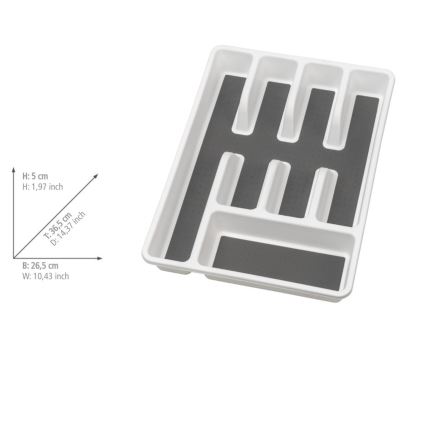 WENKO 54788100 - Θήκη για μαχαιροπίρουνα 26,5x36,5 εκ. λευκό/γκρι