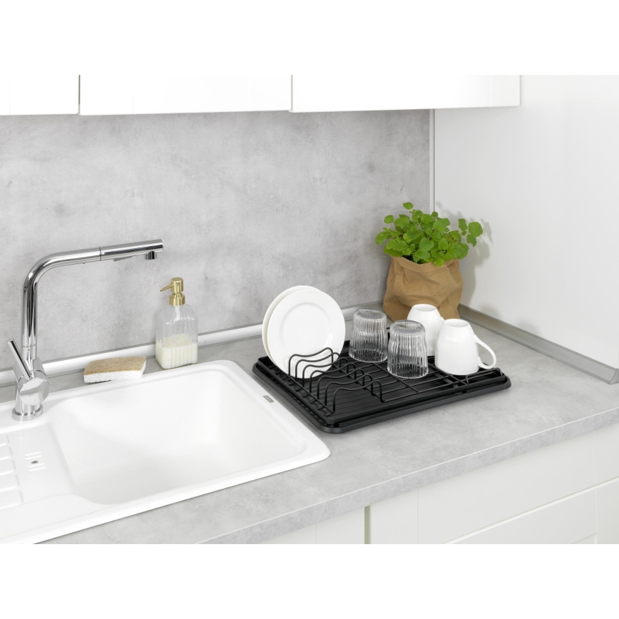 WENKO 54798100 - Στεγνωτήρας πιάτων AMY 42,5x31,5 cm μαύρος