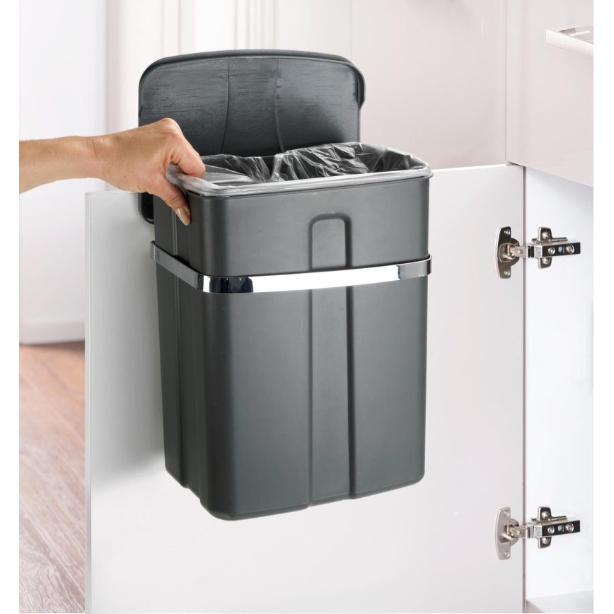 WENKO 54903100 - Καλάθι για πόρτα 26x36,5 cm γκρι/ασημί