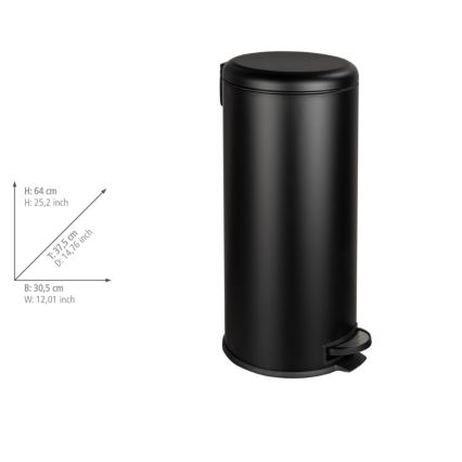 WENKO 54915100 - Καλάθι LEMAN 30,5x64 cm μαύρο