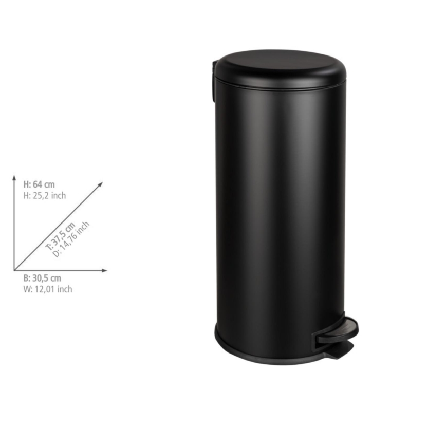 WENKO 54915100 - Καλάθι LEMAN 30,5x64 cm μαύρο