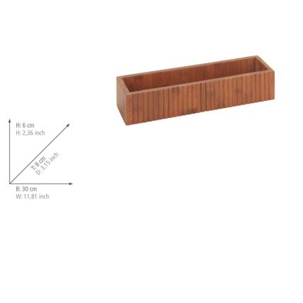WENKO 54942100 - Σετ δοχείων μπαχαρικών MERA 30x8 cm καφέ