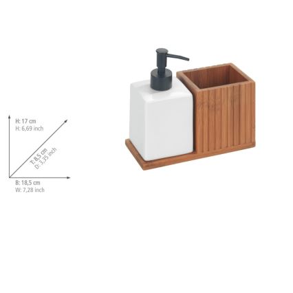 WENKO 54944100 - Δοσομετρητής σαπουνιού MERA 18,5x17 cm καφέ