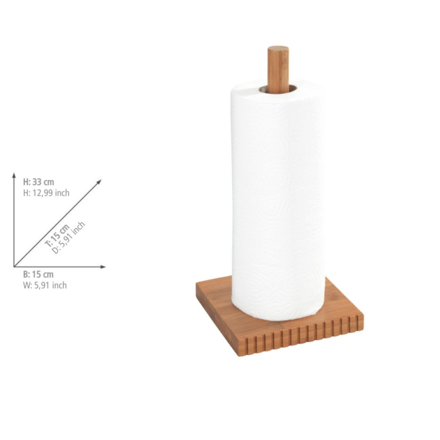 WENKO 54946100 - Βάση για ρολά MERA 15x33 cm καφέ