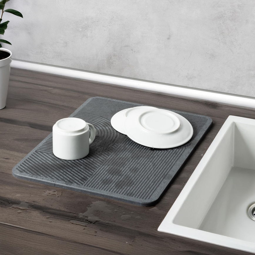 WENKO 54955100 - Αποστραγγιστικό υπόστρωμα DAMON 40x30 cm διοτομίτης/γκρι