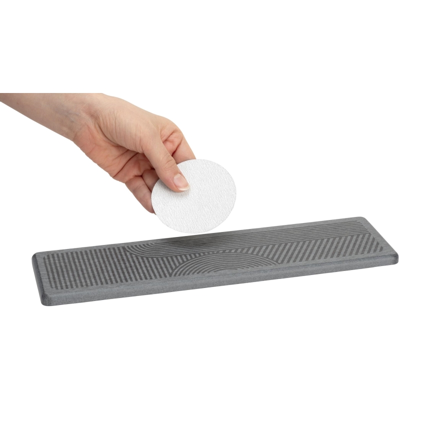 WENKO 54957100 - Πατάκι αποστράγγισης DAMON 30x8 cm γκρι