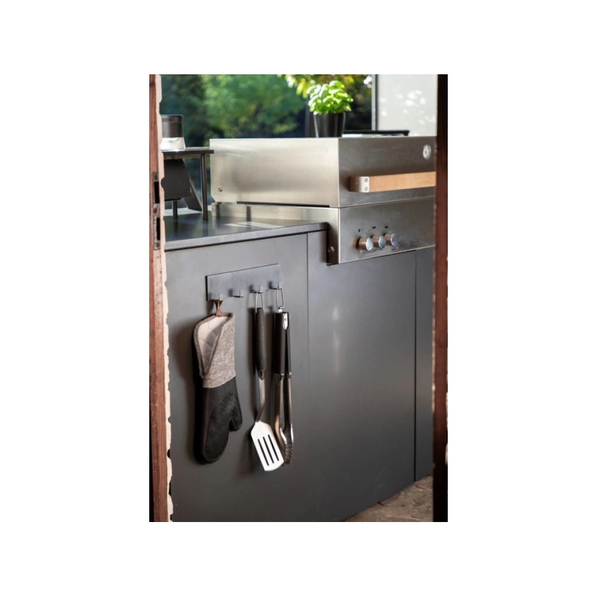 WENKO 55014100-Γάντζος BLACK OUTDOOR KITCHEN 30x6,5 cm μαύρος
