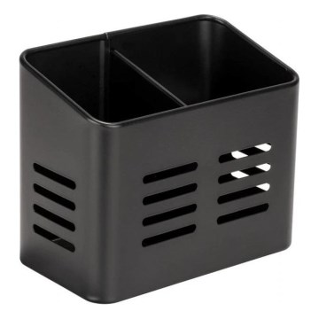 WENKO 55024100-Καλάθι για μαχαιροπίρουνα BLACK OUTDOOR KITCHEN 16x13,5 cm μαύρο