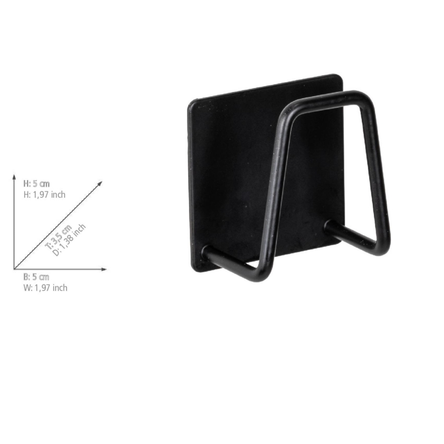 WENKO 55071100 - Βάση BLACK OUTDOOR KITCHEN 5x5 cm ανοξείδωτο ατσάλι/μαύρο