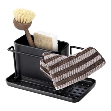 WENKO 55078100 - Οργανωτής BLACK OUTDOOR KITCHEN 21x12 cm ανοξείδωτος/μαύρος