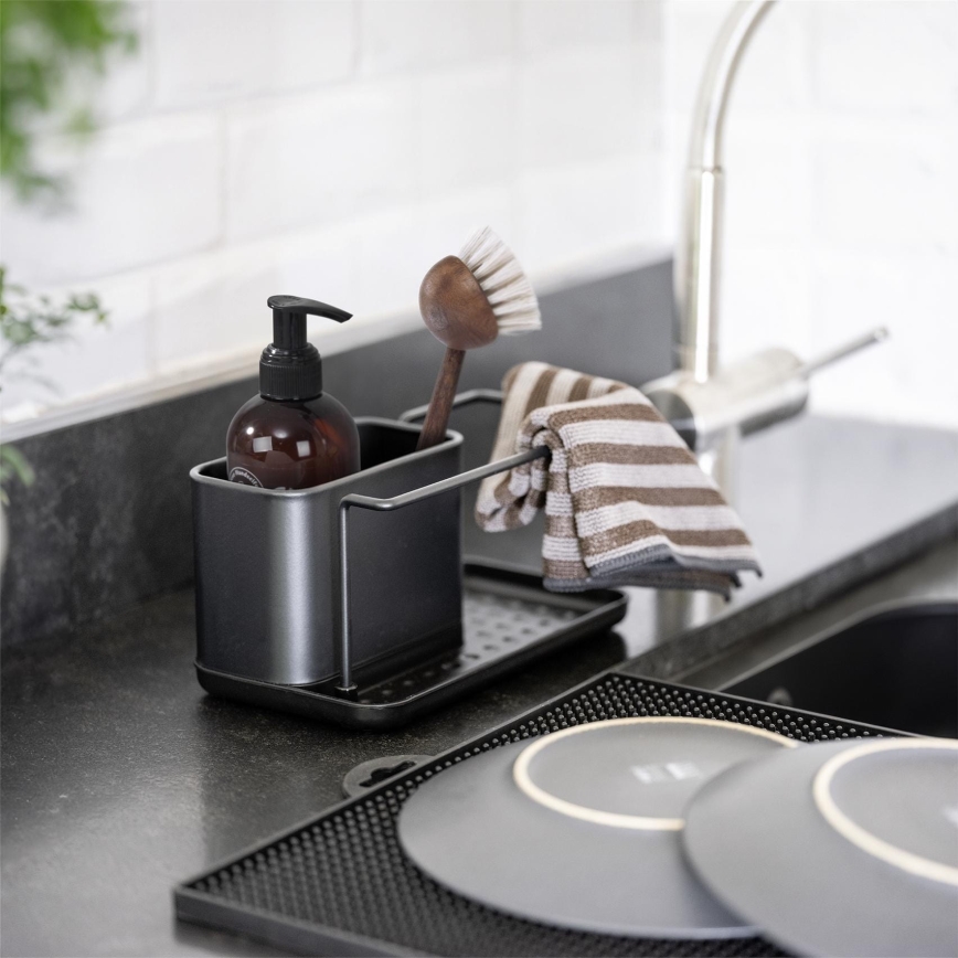 WENKO 55078100 - Οργανωτής BLACK OUTDOOR KITCHEN 21x12 cm ανοξείδωτος/μαύρος